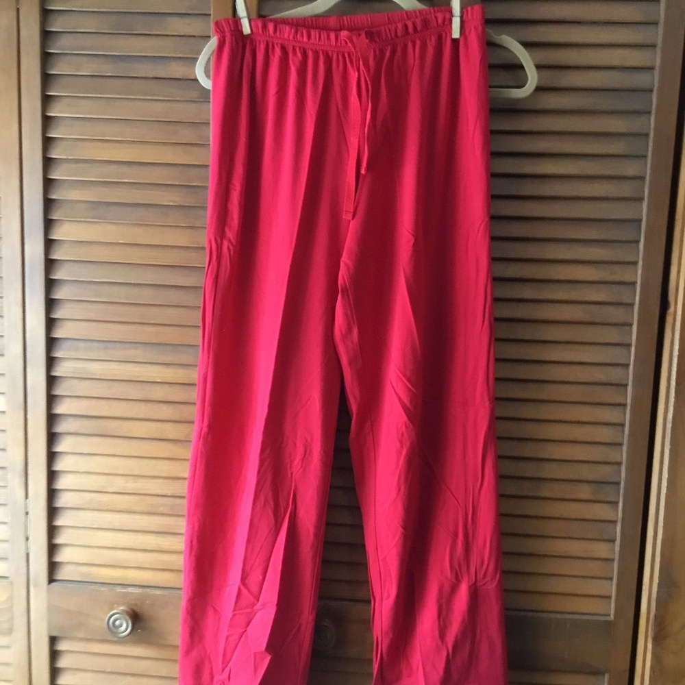 PAJAMAGRAM HER XS SANTA PAJAMA BOTTOM PANTS, NO TOP, UNUSED SUPER COMFY